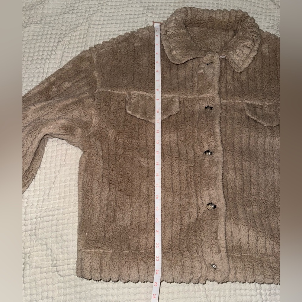 HALARA Women’s Long Sleeve Casual Sherpa Jacket in Cream NWT - Size Large - Picture 12 of 15